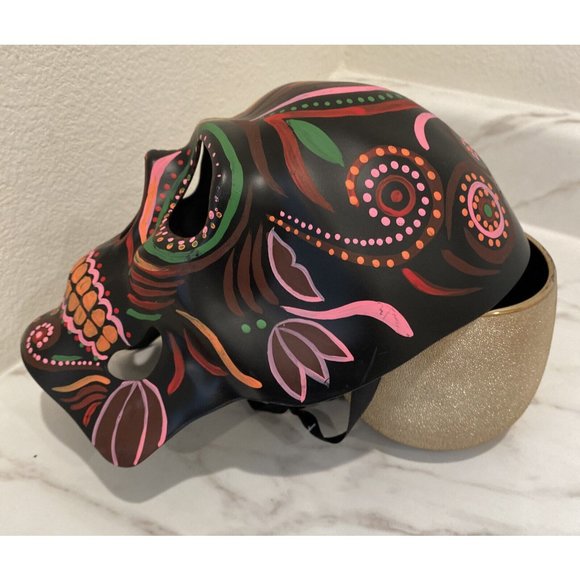 Halloween Skull Masquerade Mask Multi pink color Day of the Dead - Picture 4 of 6